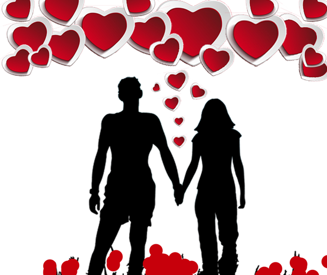 650 X 546 5 - Silueta De Parejas Tomados De La Mano Clipart (650x546), Png Download