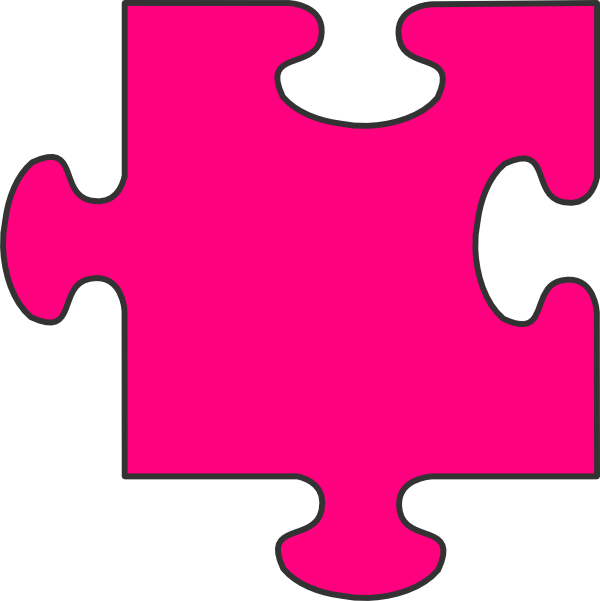 Pink Puzzle Piece Clip Art - Png Download (600x601), Png Download