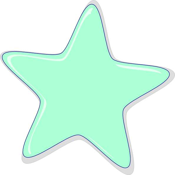Small - Mint Green Star Clipart - Png Download (594x595), Png Download