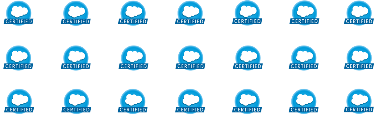 Salesforce Certifications - Salesforce Individual Certification Logos Clipart (1278x450), Png Download