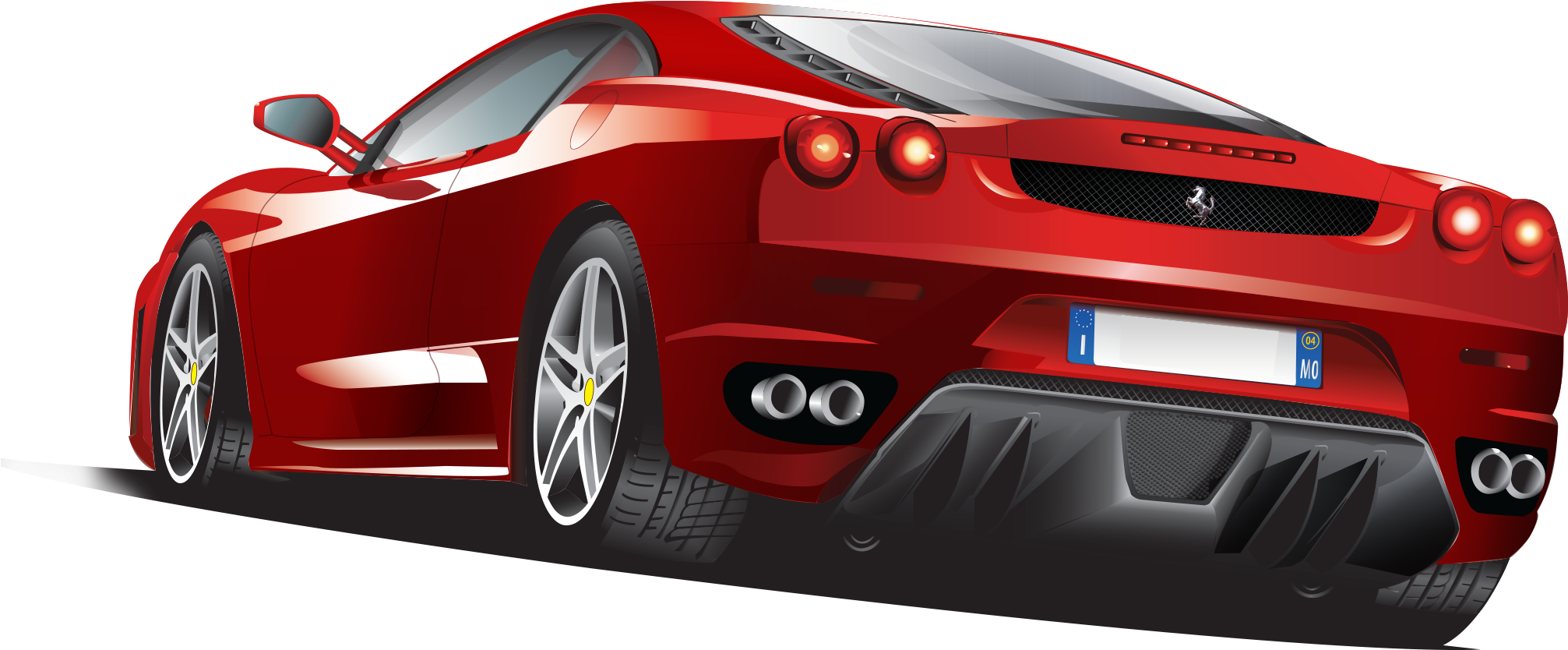 Download - Ferrari Vector Clipart (2048x1289), Png Download