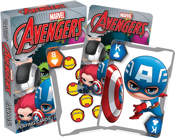 Chibi Playing Cards - Avengers Chibi Playing Cards Clipart (600x600), Png Download