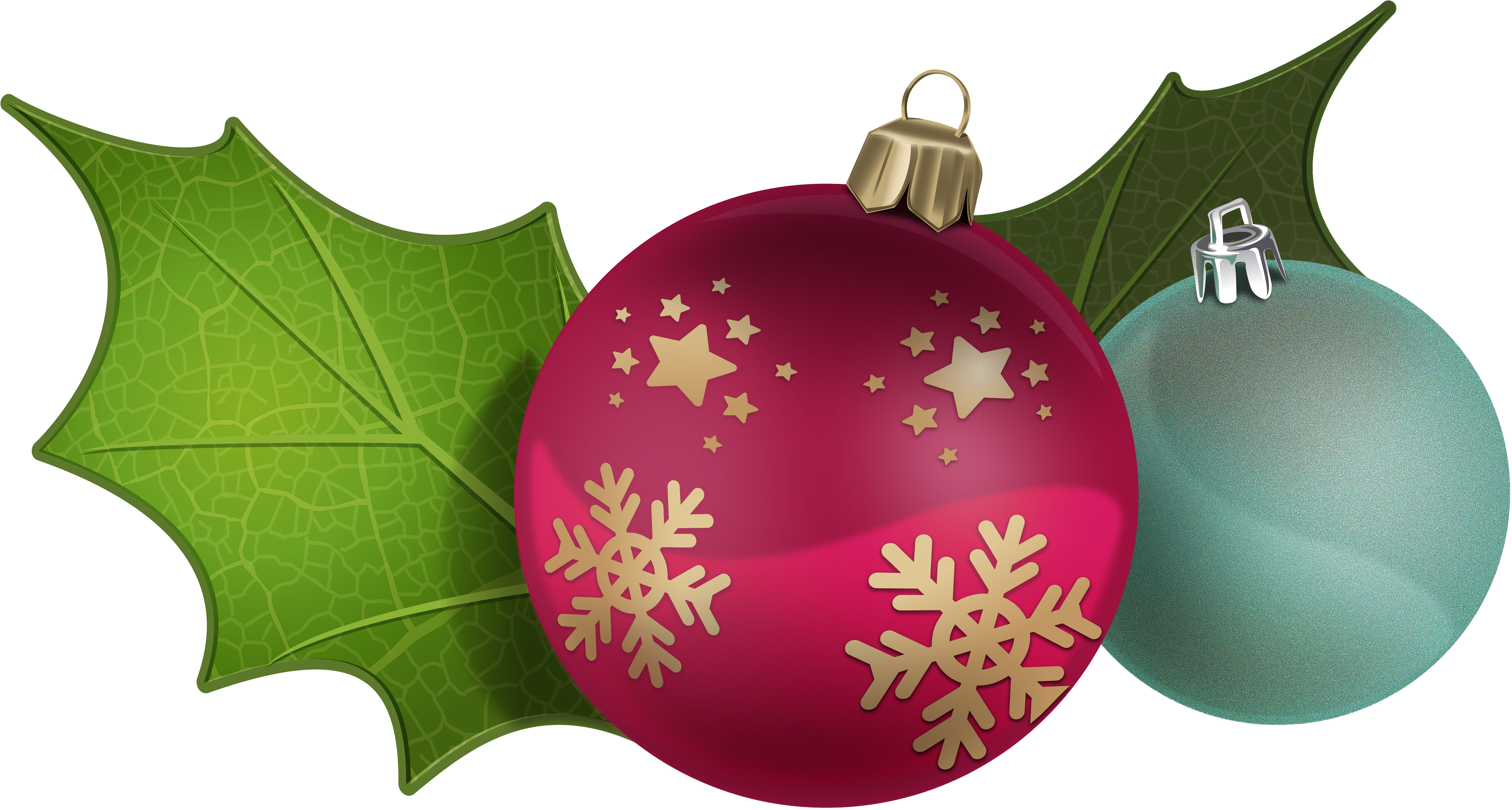 Balls With Png Image Gallery View Full - Christmas Ball Mistletoe Clipart (5883x3141), Png Download