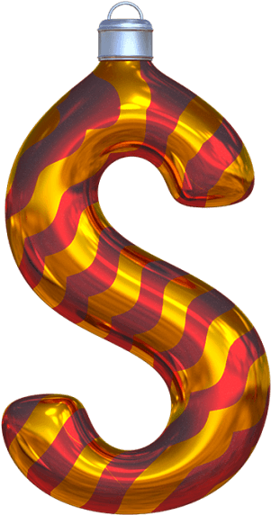 Christmas Ball Yellow Font - Snake Clipart (595x595), Png Download