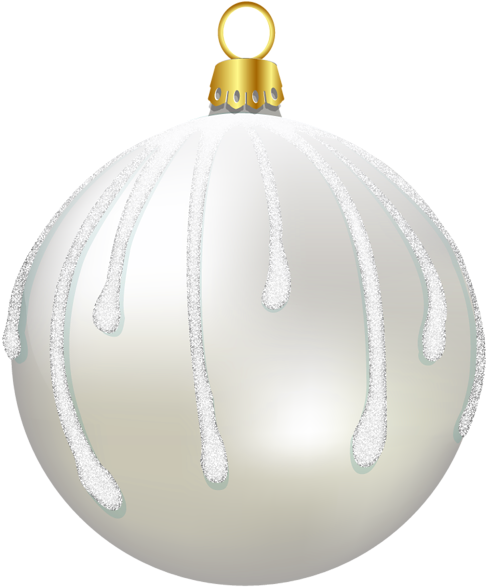White Christmas Ornaments, Christmas Clipart, Christmas - Christmas Ornament - Png Download (514x600), Png Download