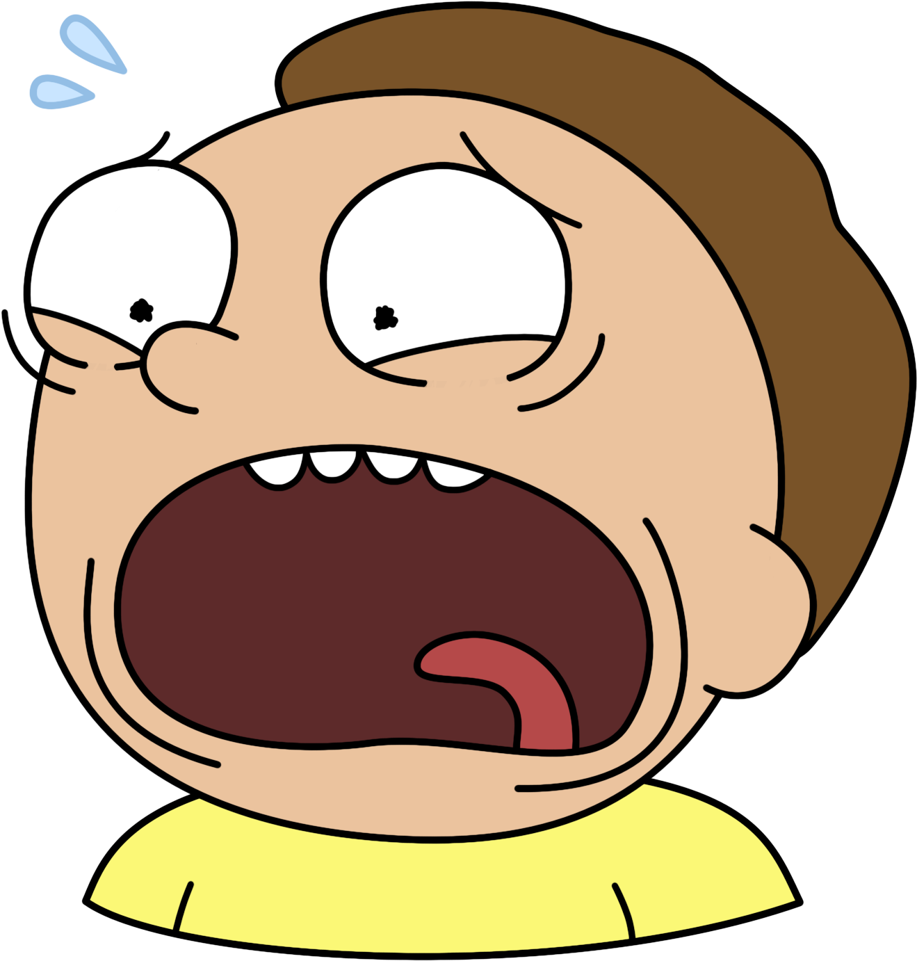 Morty Face Png - Rick And Morty Scared Face Clipart, transparent