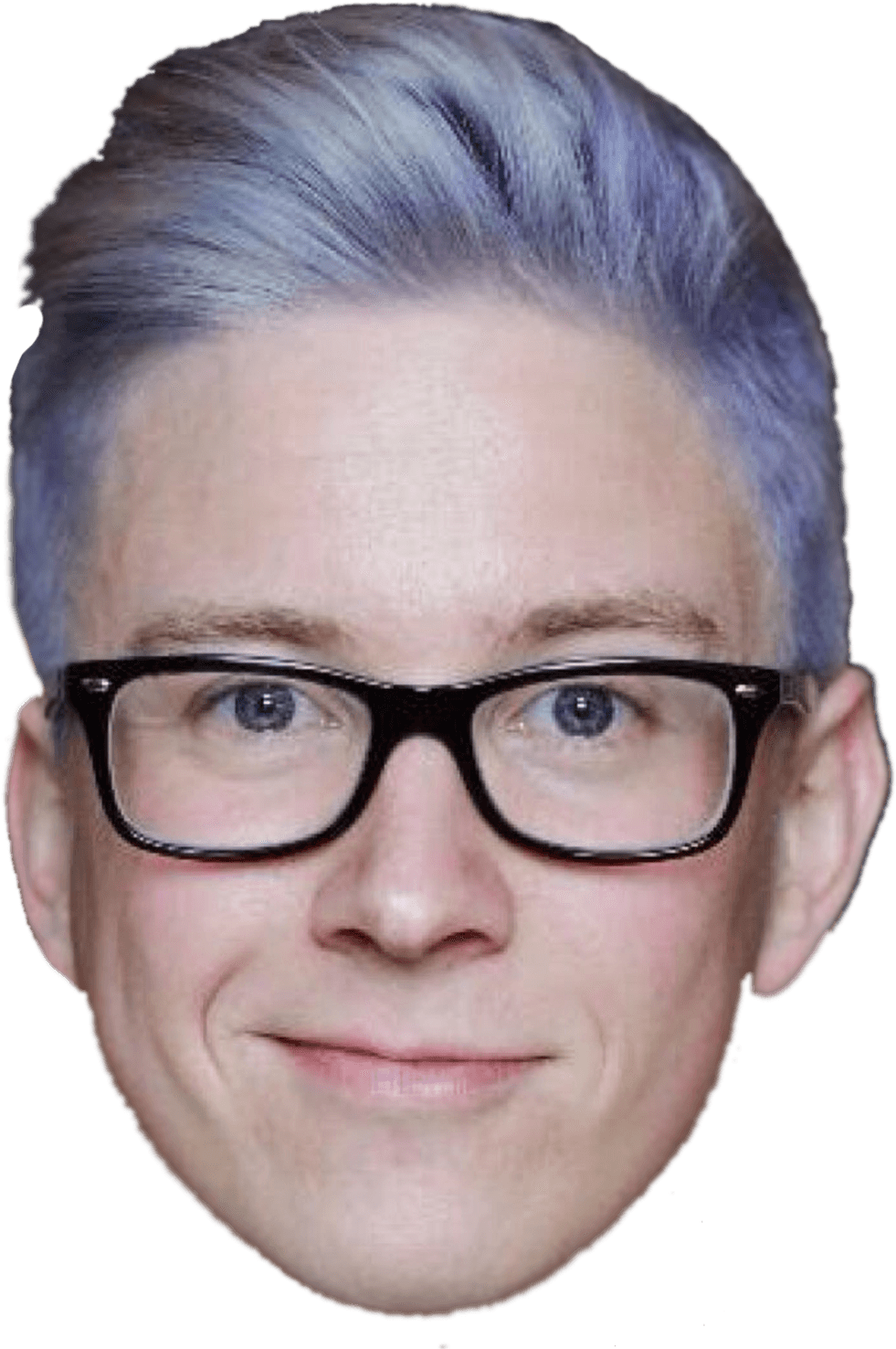 Tyler Oakley Front Face - Tyler Oakley Clipart (1500x1500), Png Download