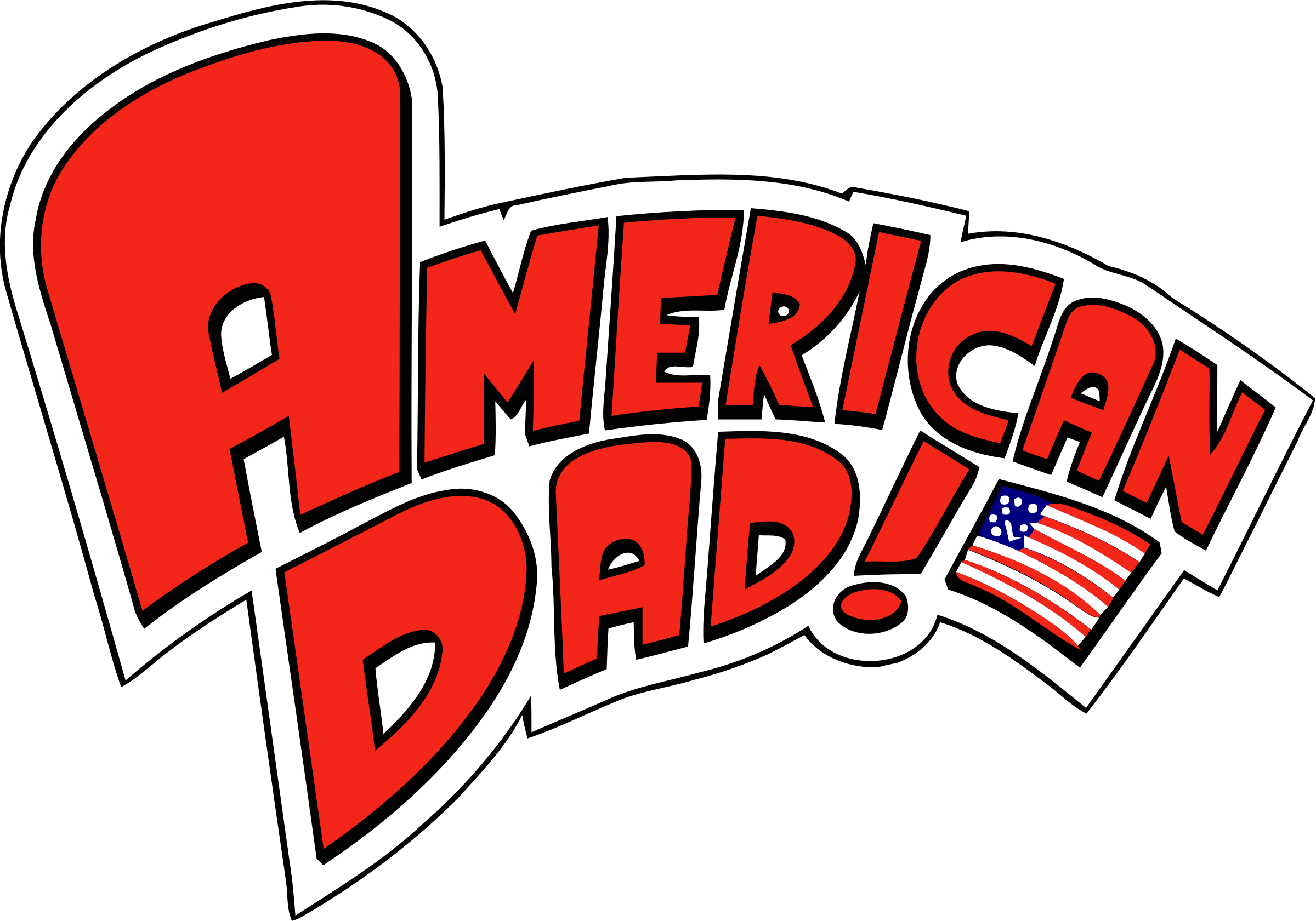 American Dad Logo Png Transparent - American Dad Sign Clipart (2400x1681), Png Download