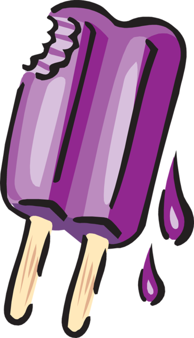 Clip Art Of Yummy Snacks - Purple Popsicle Clipart - Png Download (640x1116), Png Download