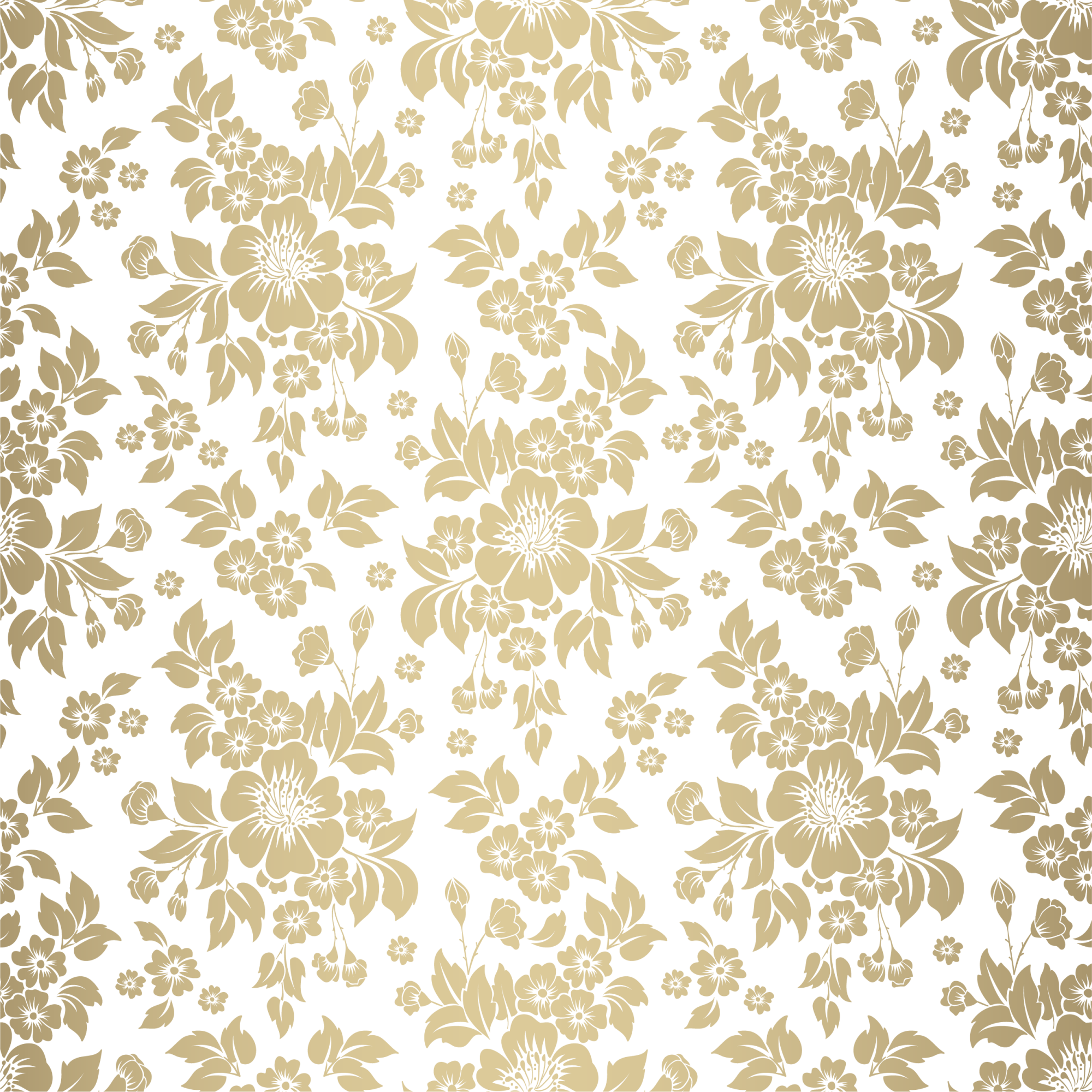 Gold Watercolor Background - Transparent Golden Floral Background Clipart (2000x2000), Png Download