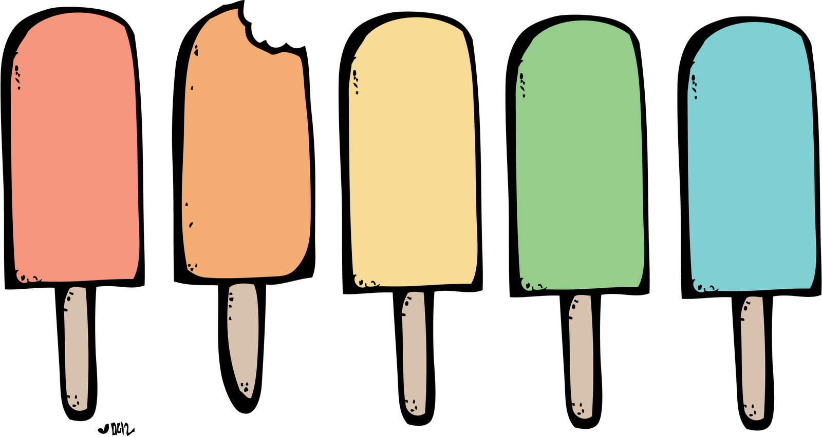 Clipart Rocket Popsicle - Popsicles Clipart - Png Download (1600x852), Png Download