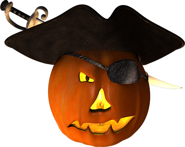 Pumpkin-080 - Jack-o'-lantern Clipart (624x495), Png Download