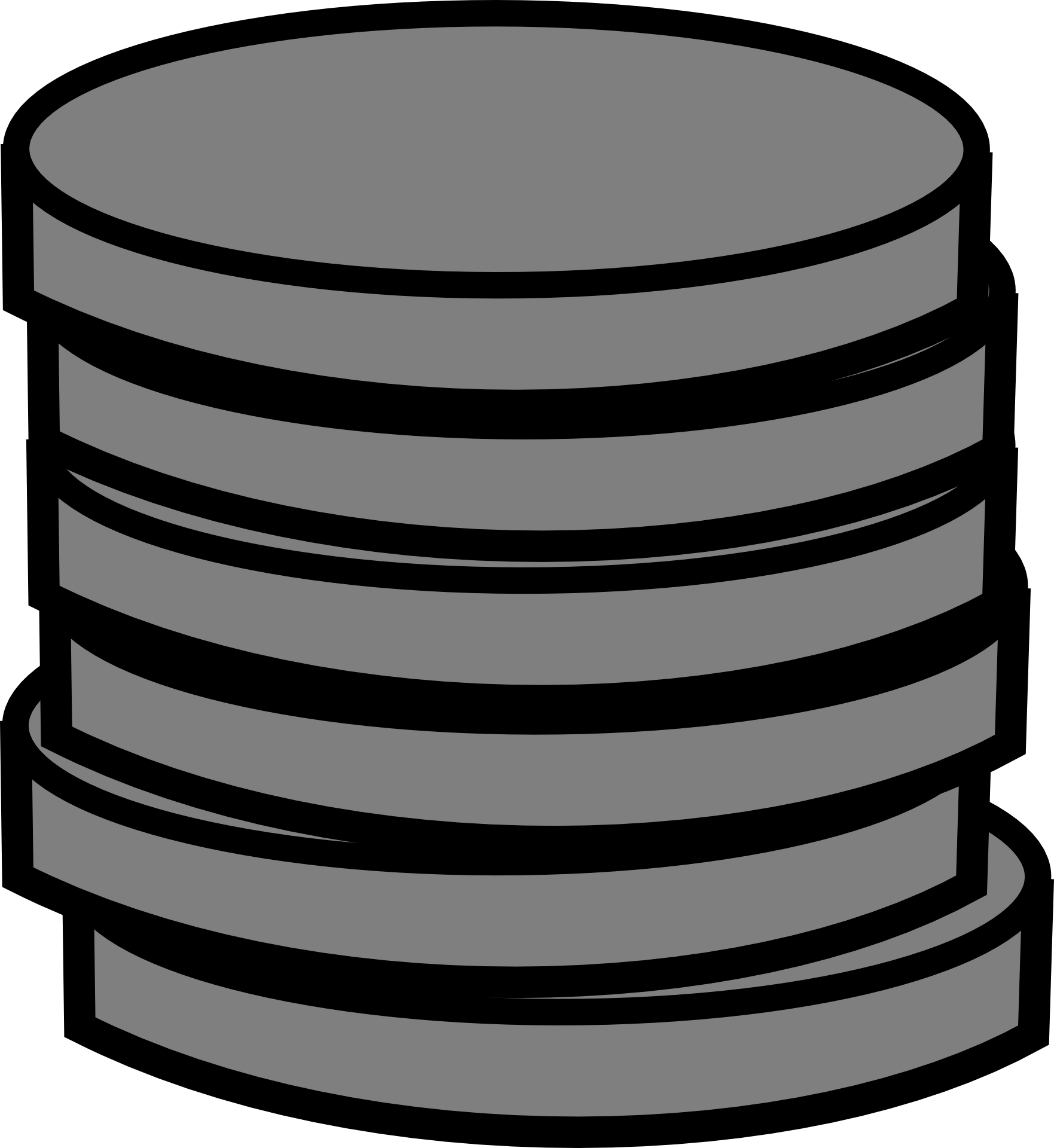 Money Grey Coins Pile - Silver Coins Clipart Transparent - Png Download (1763x1920), Png Download