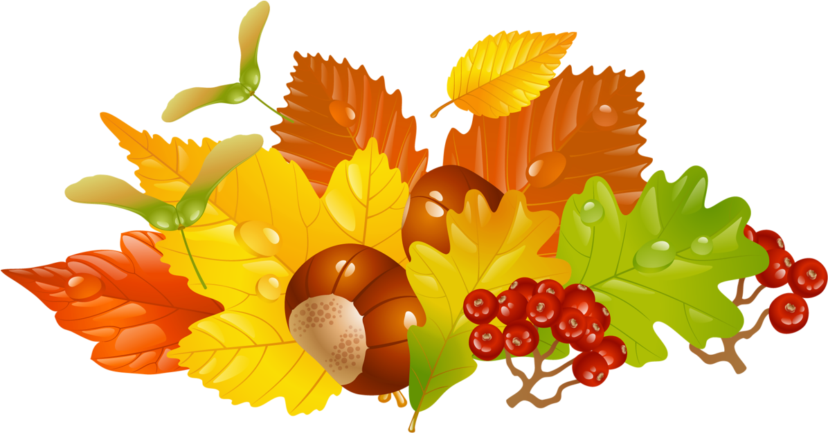 Fall Leaves Wreath Clipart - Png Download (1246x690), Png Download