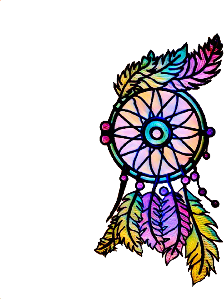 Ftestickers Dreamcatcher Colorful Aztec Boho Png Freest - Illustration Clipart (1024x961), Png Download