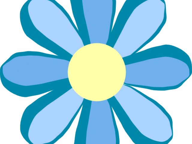 Blue Flower Clipart Border - Flor Con 8 Petalos - Png Download (640x480), Png Download