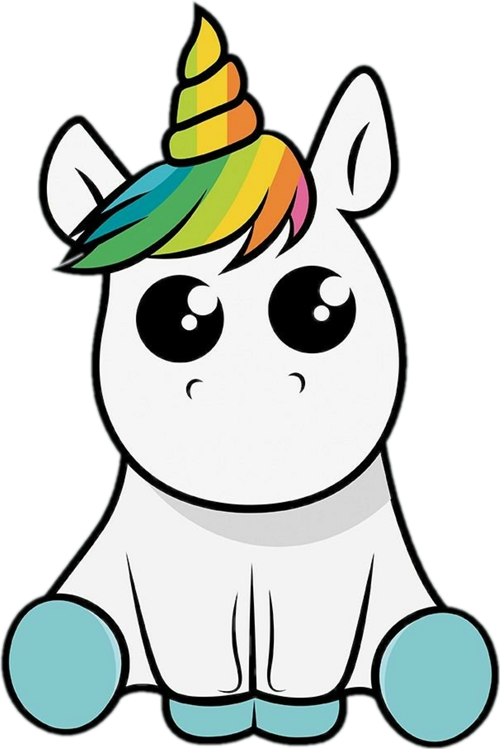 Unicorn Sticker - Baby Unicorn Clipart (1024x1533), Png Download