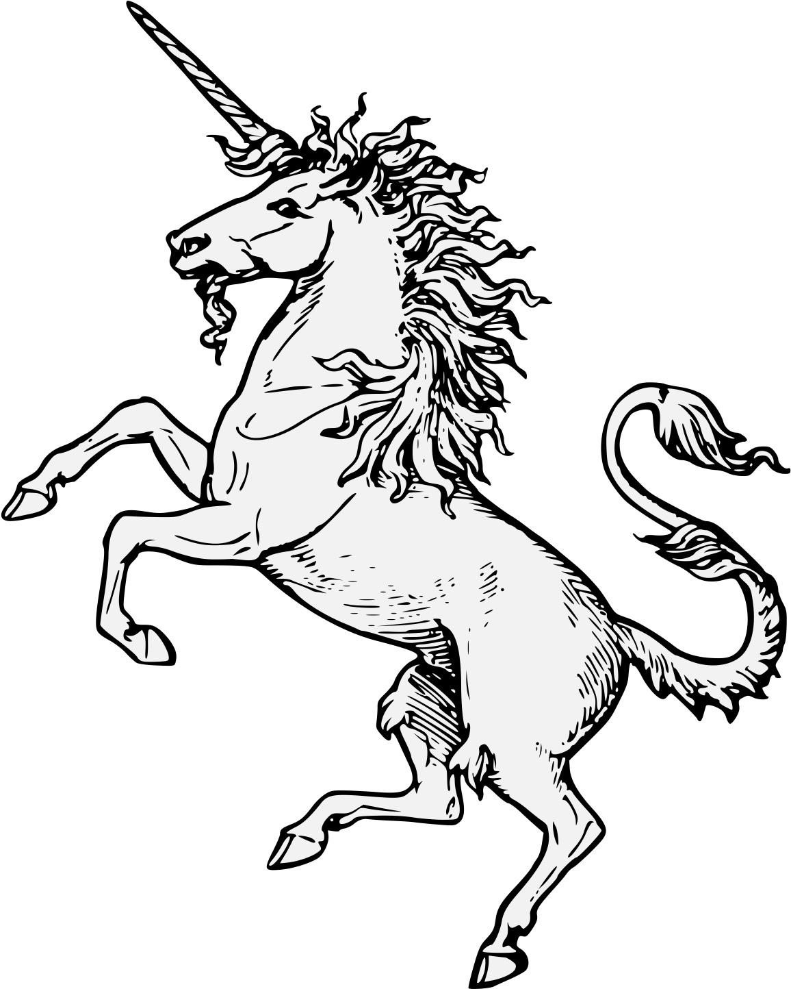 Details, Png - Heraldic Unicorn Png Clipart (1181x1471), Png Download