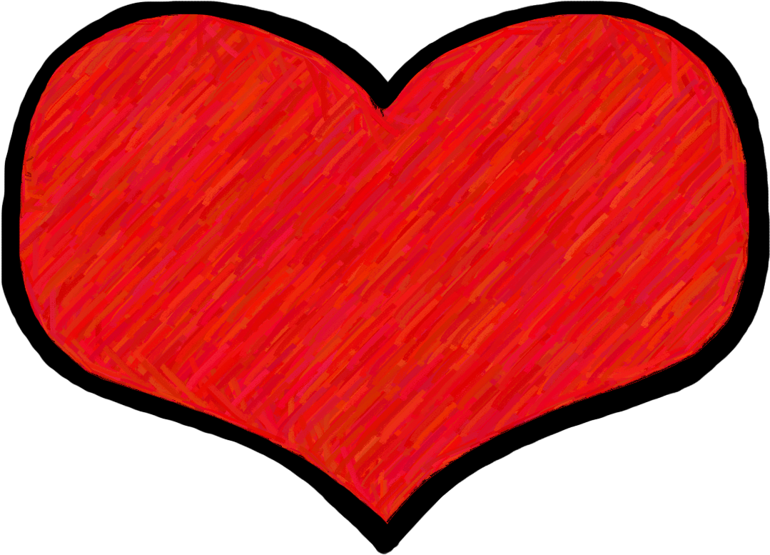 Real Heart Clipart - Cute Red Heart Clipart - Png Download (1079x777), Png Download