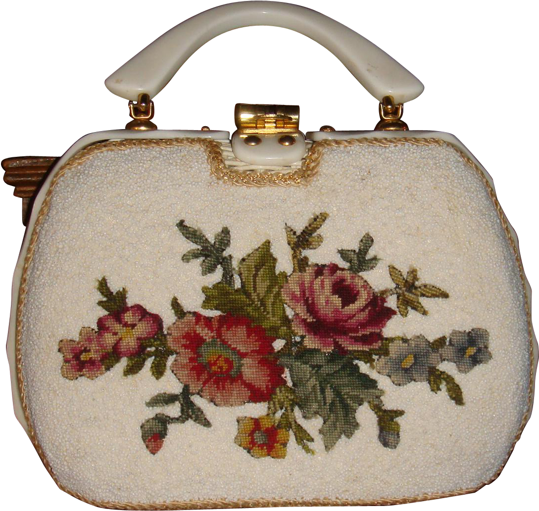 Vintage Adele Handbag Miami, Fl Wicker, Lucite, Petit - Handbag Clipart (1088x1088), Png Download