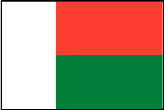 Free Panama Flag Coloring - Madagascar Flag Clipart (640x495), Png Download