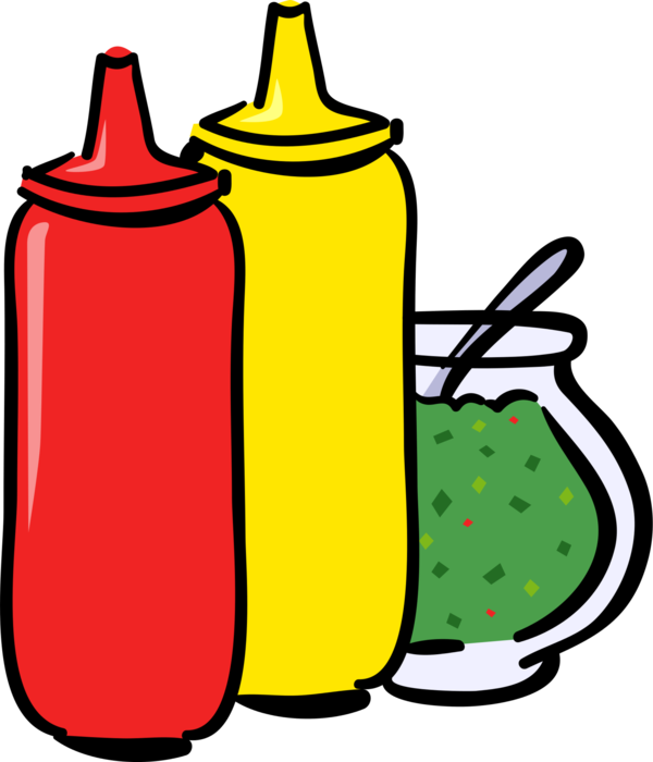 600 X 700 8 - Ketchup Mustard Relish Clipart - Png Download (600x700), Png Download