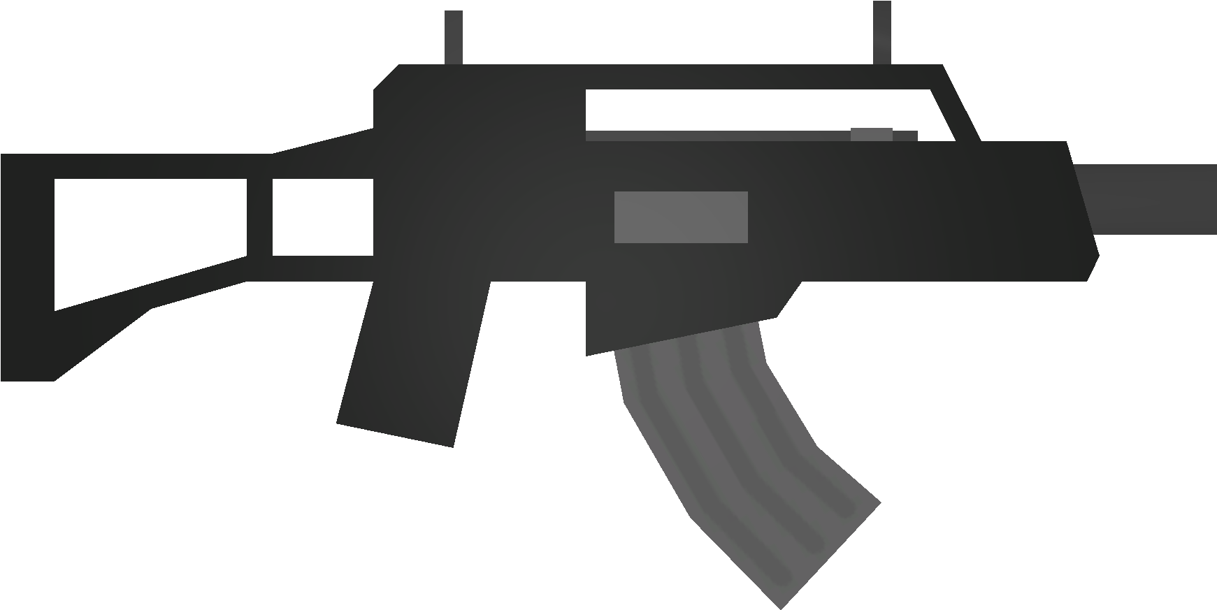Hole Clipart Machine Gun - Unturned Night Raider - Png Download (2048x1024), Png Download
