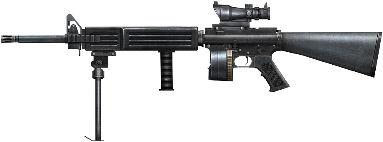 Representational Light Machine Gun - Airsoft Gun M4 G&p Clipart (800x420), Png Download