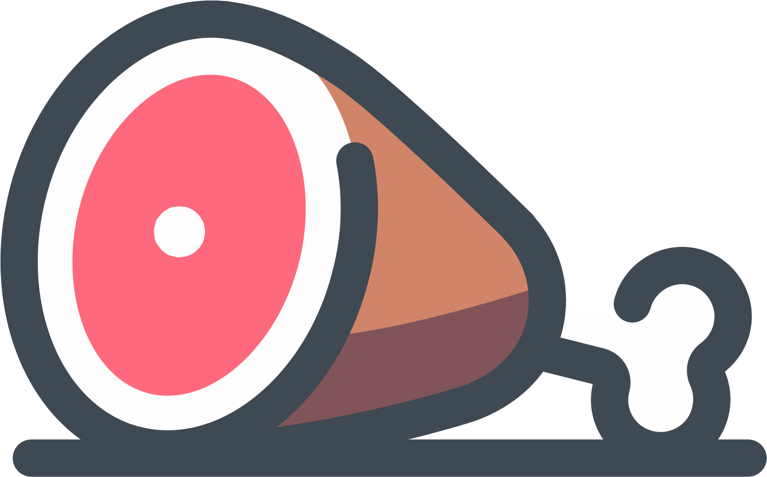 Ham Transparent File - Meat Icon Png Clipart (1600x1600), Png Download