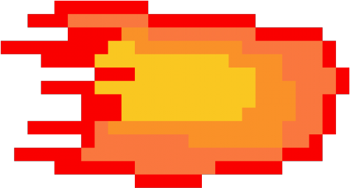 Fireball Clipart Pixel Sprite - Fireball Png Gif Pixel Transparent Png (640x480), Png Download
