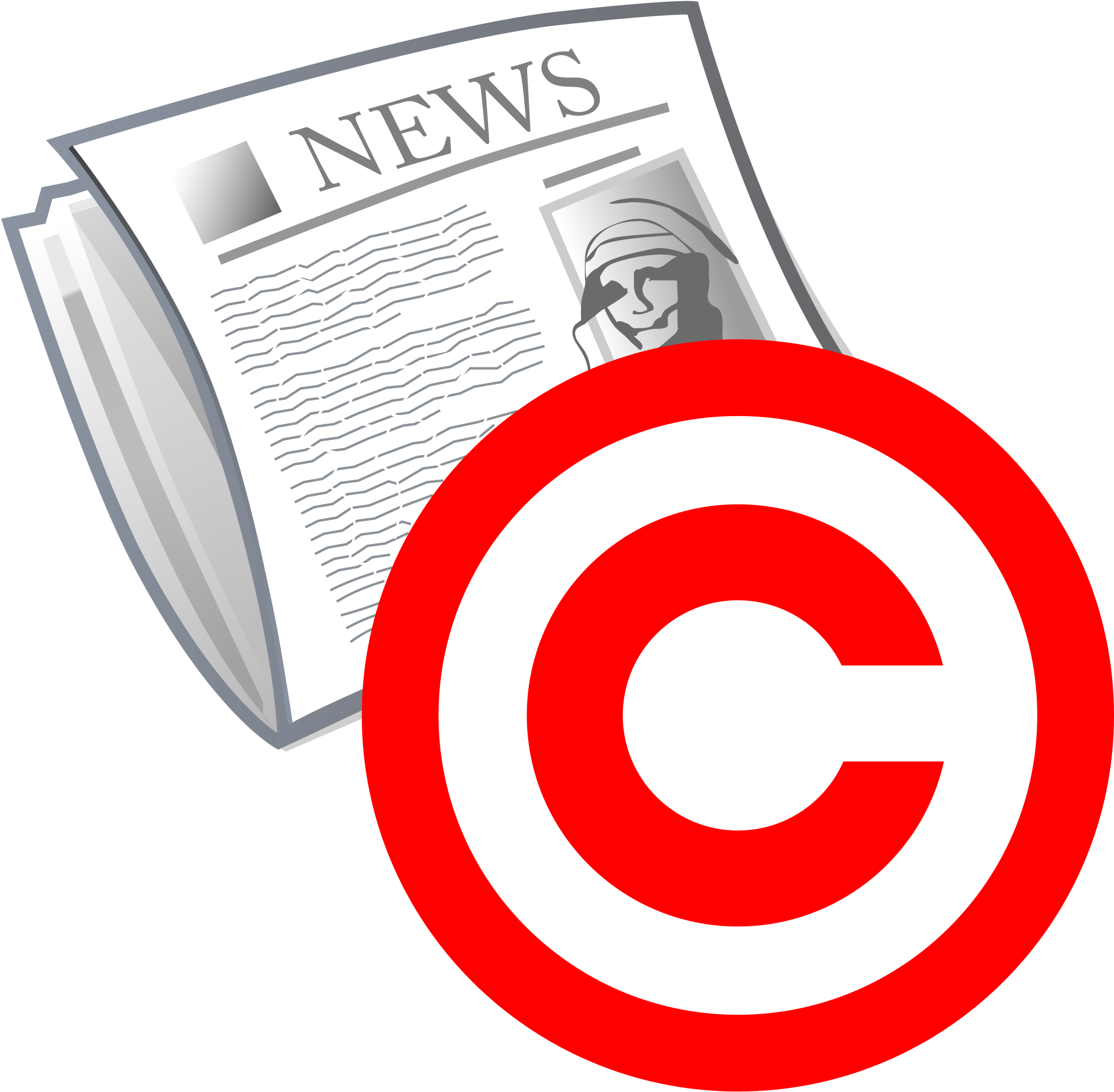 2000px-newspaper Cover Copyright - Newspaper Cartoon Image Png Clipart (2000x2000), Png Download