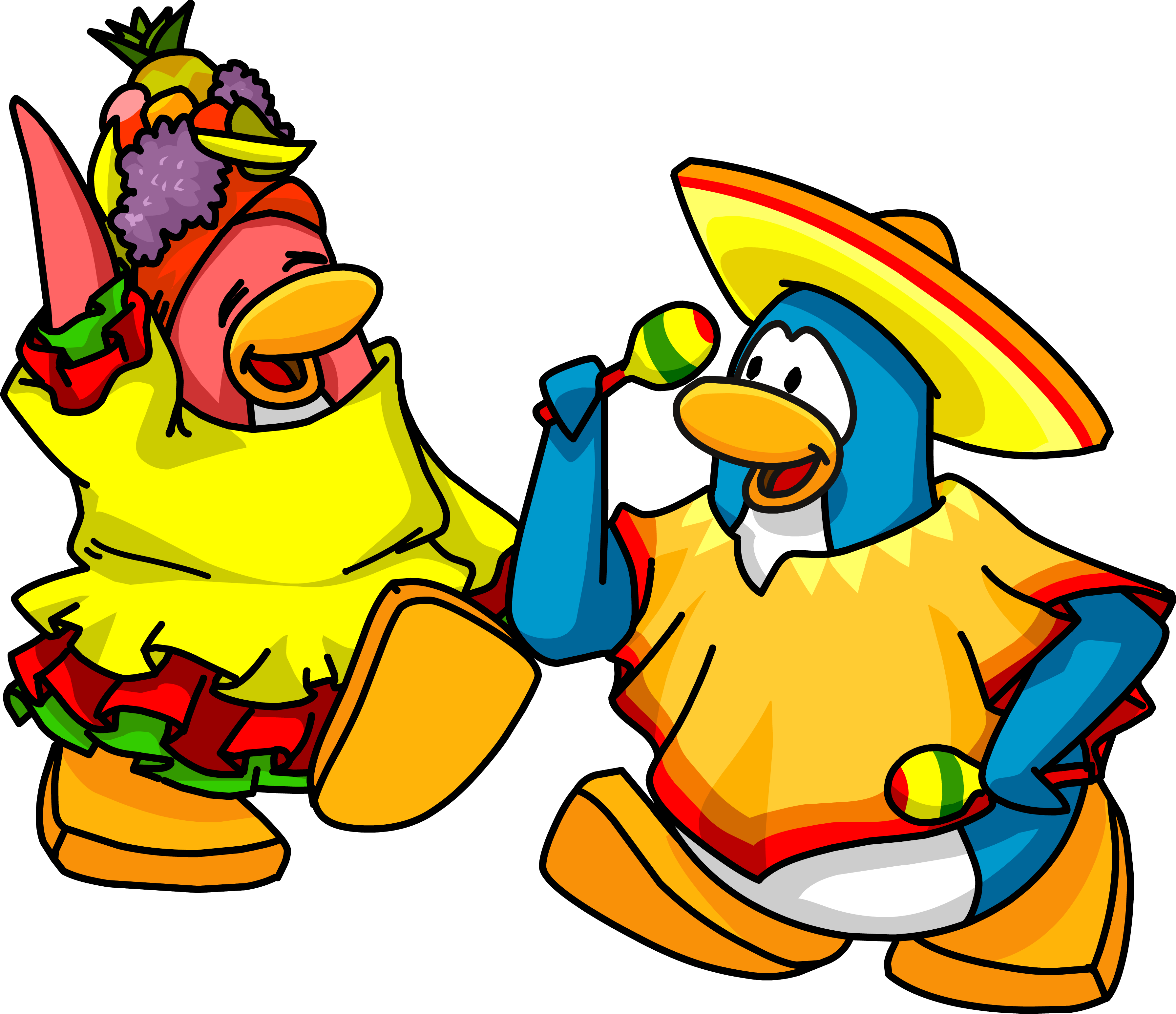 Image Winter Postcard Png Club Penguin Wiki - Fiesta Party Clipart (3584x3090), Png Download