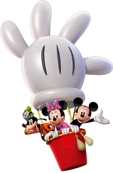 Mickey Balloon Ride Clipart (496x741), Png Download