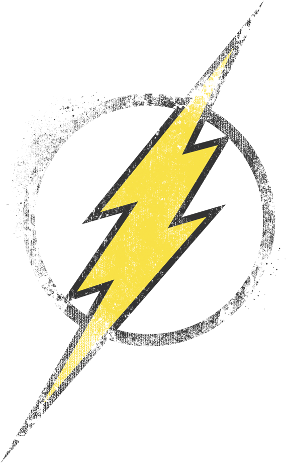 Justice League Destroyed Flash Logo Women's T-shirt - Flash Lightning Bolt Symbol Clipart (599x936), Png Download