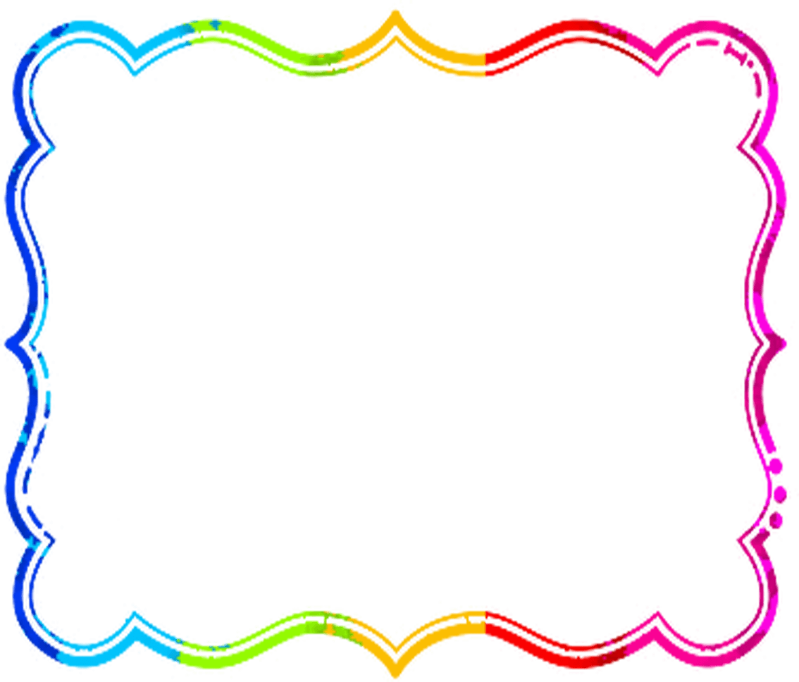 Rainbow Border Clipart - Cute Rainbow Border - Png Download (1134x968), Png Download