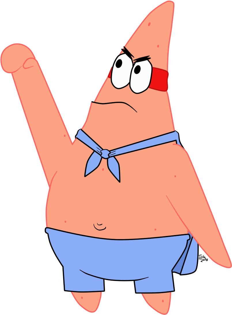 Patrick Star On Spongebob - Patrick Star Cartoon Png Clipart - Large Size P...
