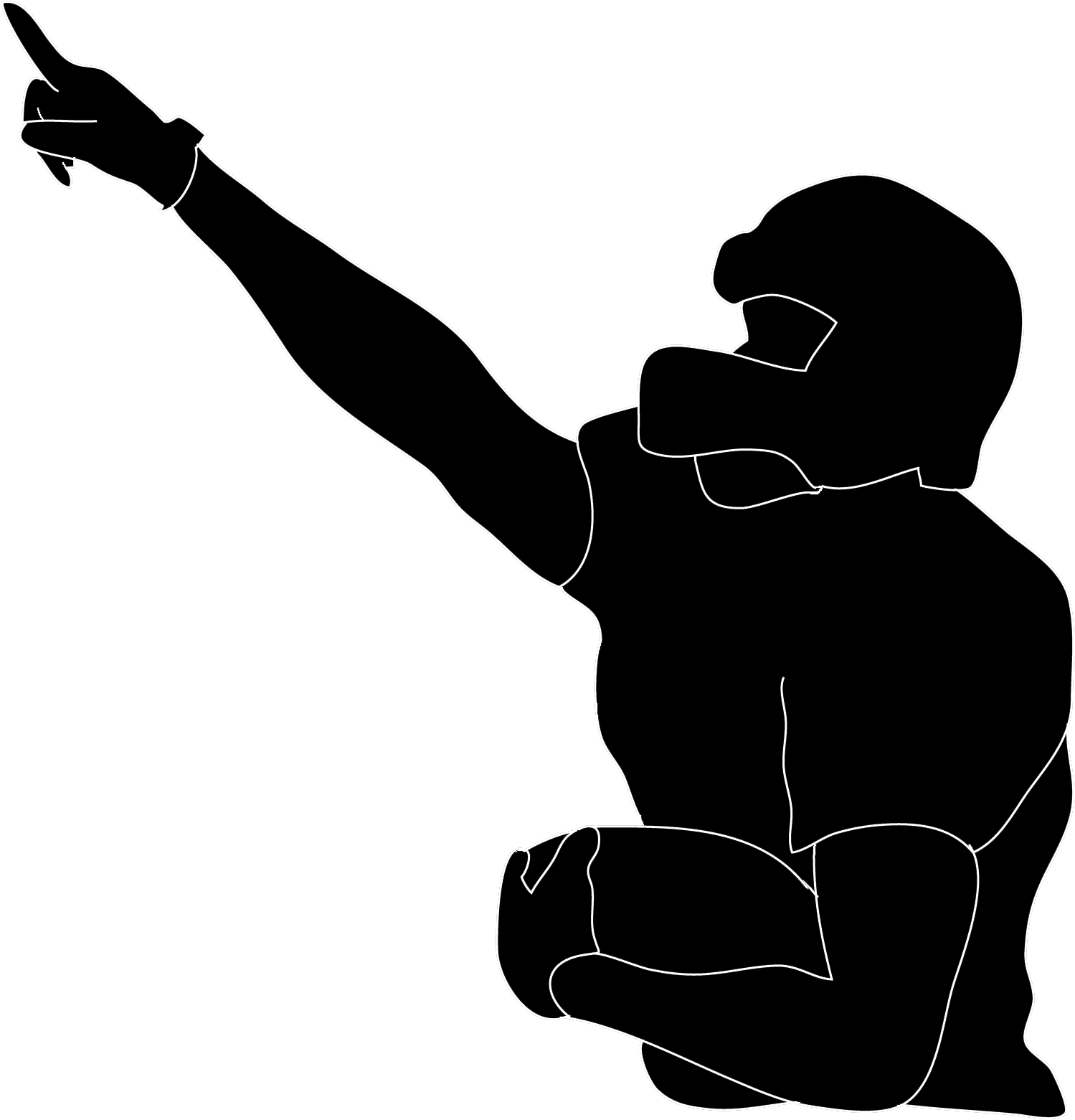 Football Clipart Clipart Png - Transparent Football Player Clipart (1502x1587), Png Download