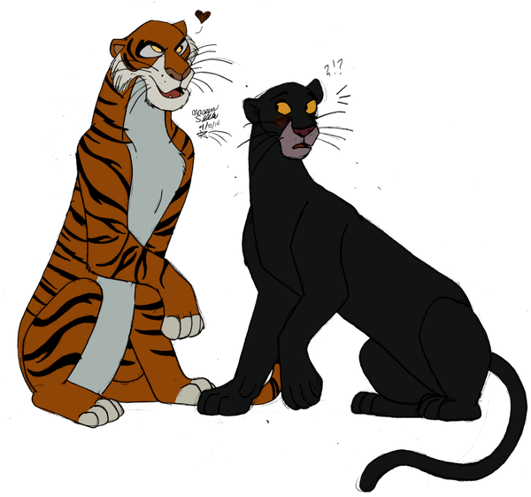 Glowing Eyes Meme Transparent Transparent Background - Jungle Book Bagheera And Shere Khan Clipart (600x561), Png Download
