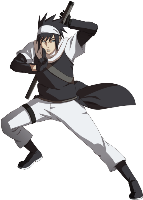 Kurai Has Dark Black Hair And Gray Eyes - Naruto Fan Characters Male Clipart (500x698), Png Download