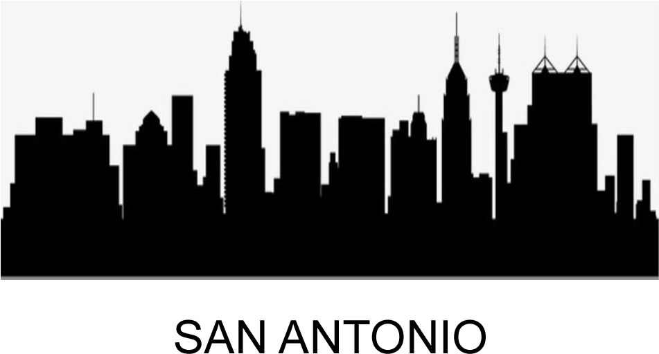 950 X 582 2 - City Skyline San Antonio Vector Clipart (950x582), Png Download