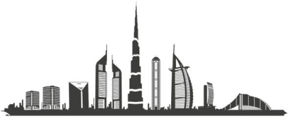 Dubai City Skyline Png Clipart (640x480), Png Download