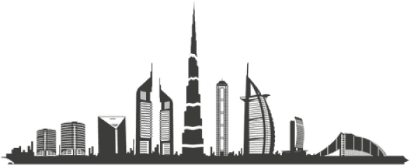 Dubai City Skyline Png Clipart Large Size Png Image Pikpng