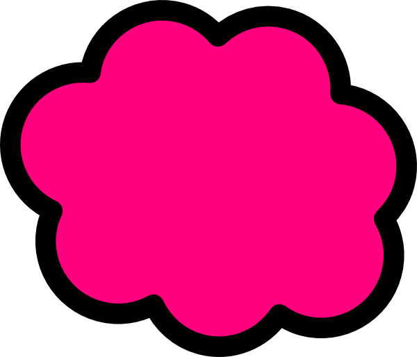 Pink Colour Cloud Clip Art - Png Download (600x514), Png Download