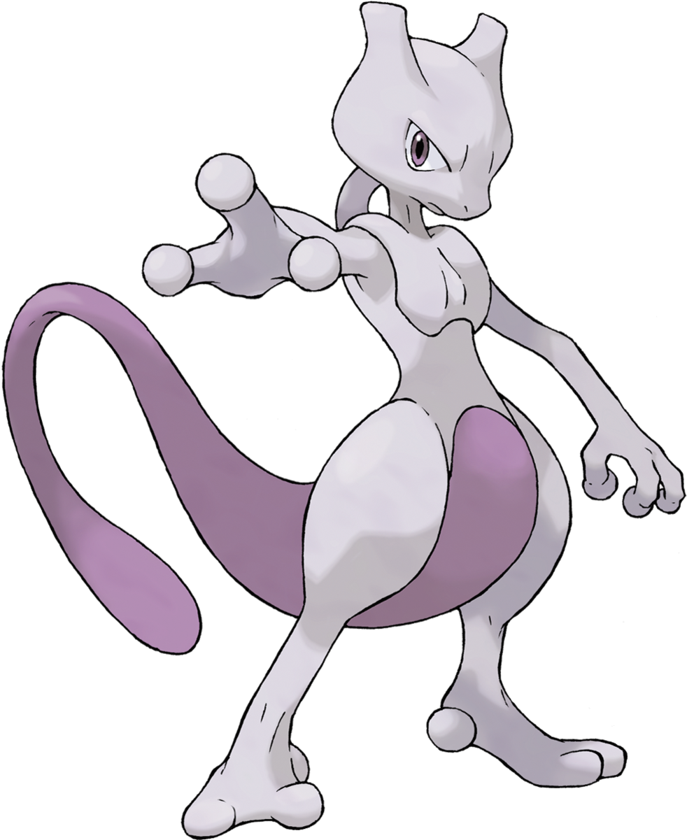 Here's The Official Pokémon Description - Pokemon Mewtwo Clipart (1200x1200), Png Download