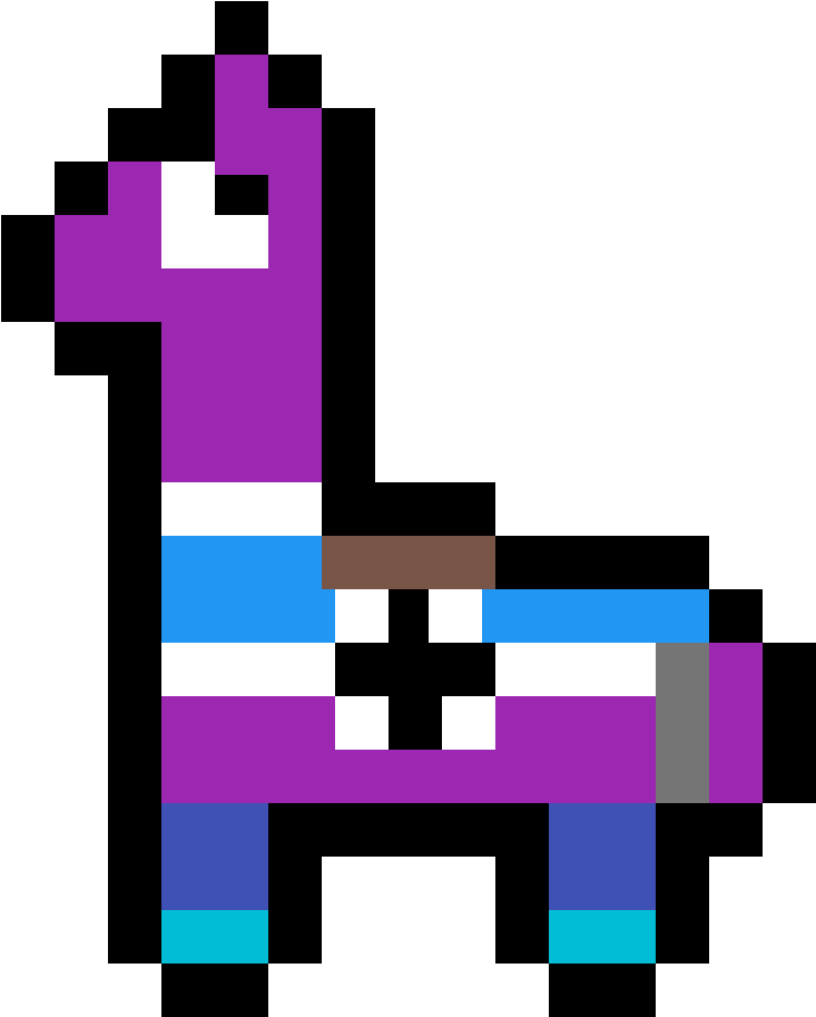Fortnite Llama - Pixel Art Minecraft Fortnite Clipart (1200x1200), Png Download
