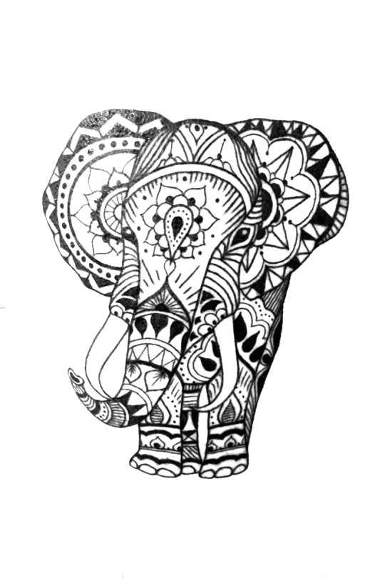 Résistance - Tatuajes De Elefantes Hindu Clipart (526x810), Png Download