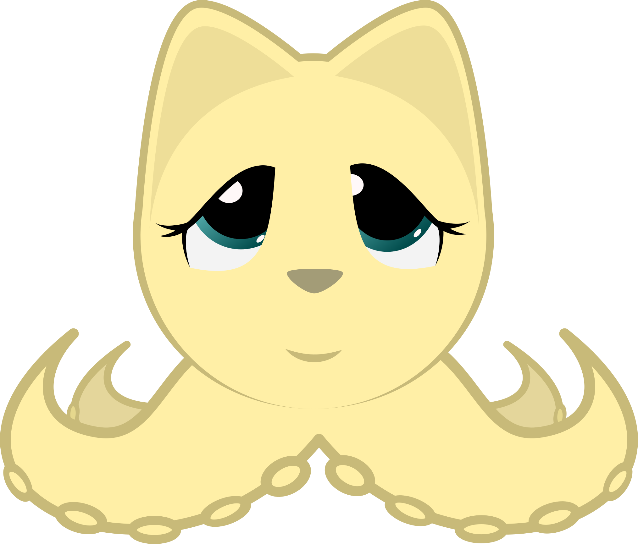 Cinderfall, Cat Ears, Fluttershy, Original Species, - Cartoon Clipart (2029x1731), Png Download
