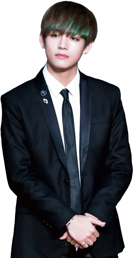 Taehyung Suit , Png Download - Taehyung In A Suit Png Clipart (452x874), Png Download
