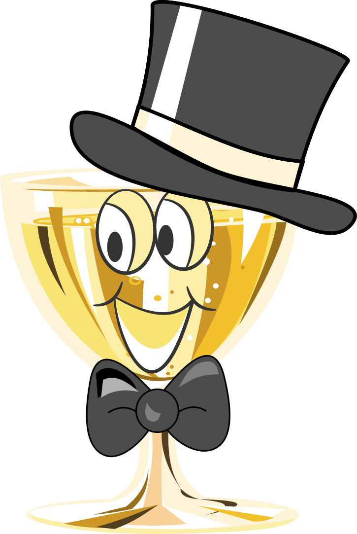 Champagne Glasses Png Images - Cartoon Champagne Glass Clipart (725x1083), Png Download