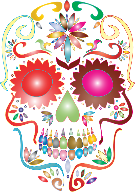 Medium Image - Sugar Skull Transparent Background Clipart (534x756), Png Download